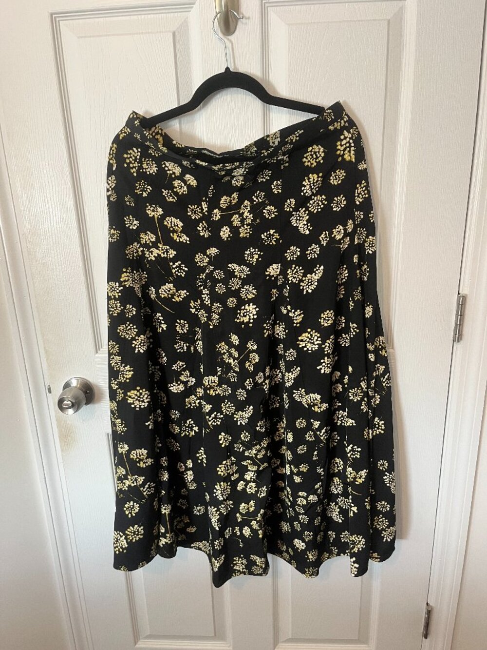 Black and Yellow A-Line Maxi Skirt - Banana Republic